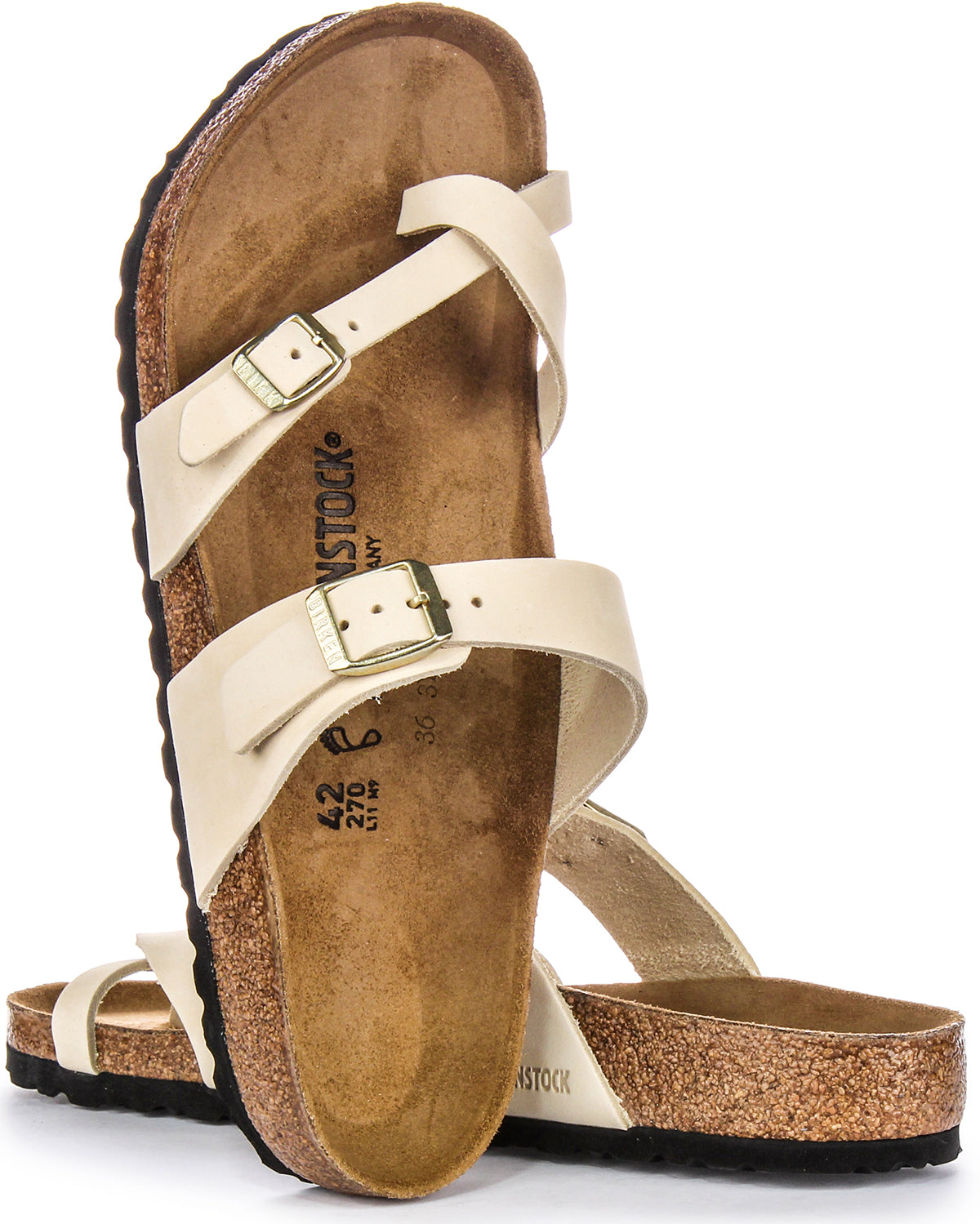 Sandales Birkenstock Mayari | Cuir velours beige pour femmes
