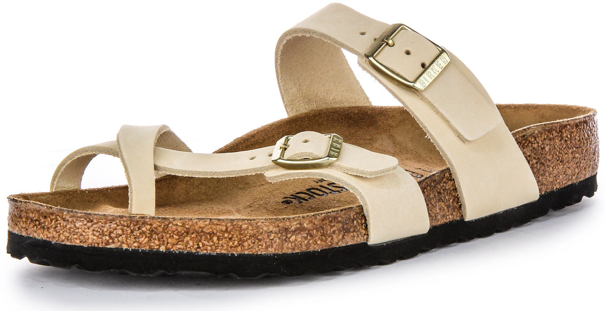 Sandales Birkenstock Mayari | Cuir velours beige pour femmes