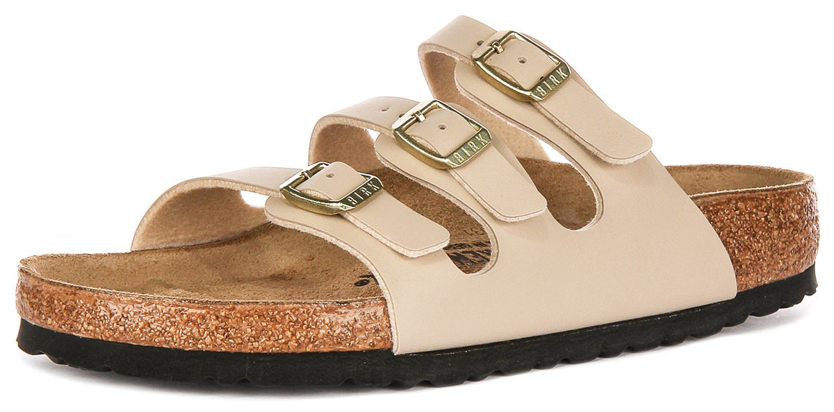 Sandalias Birkenstock Florida | Birko-Flor color castillo de arena para mujer - Ajuste regular