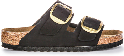 Sandali Birkenstock Arizona | Pelle scamosciata nera - Fibbia grande da donna
