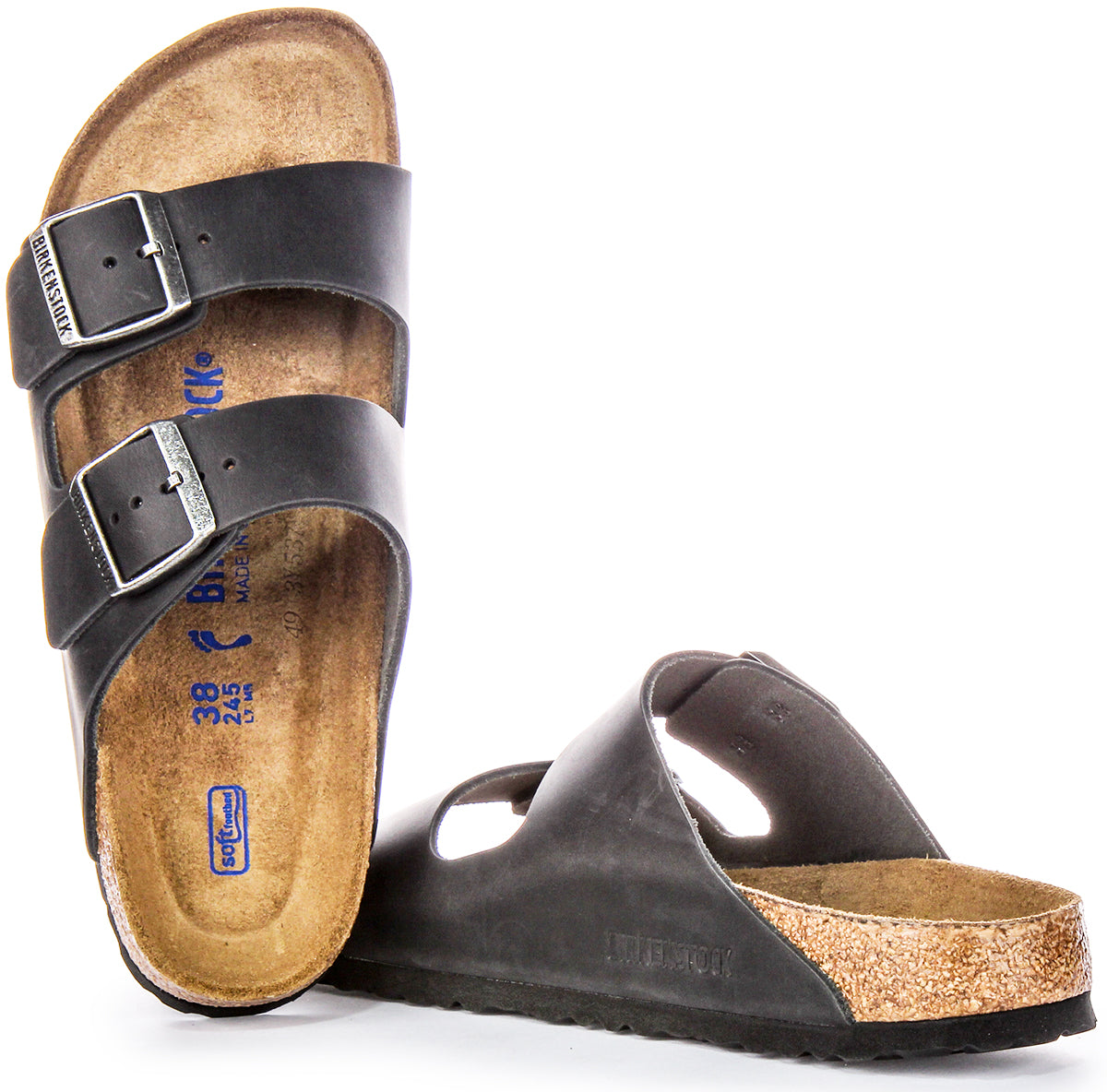 Birkenstock Arizona-sandaler | svart äkta läder för dam