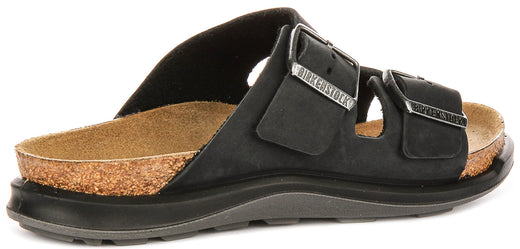 Sandali Birkenstock Arizona | Pelle scamosciata nera - suola Crosstown per donna - calzata regolare