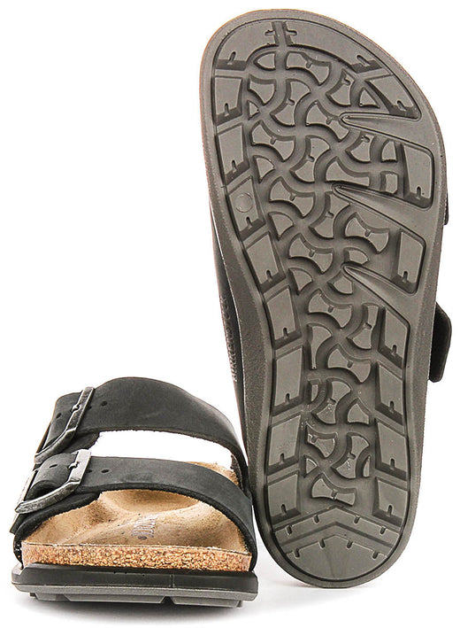 Sandali Birkenstock Arizona | Pelle scamosciata nera - suola Crosstown per donna - calzata regolare