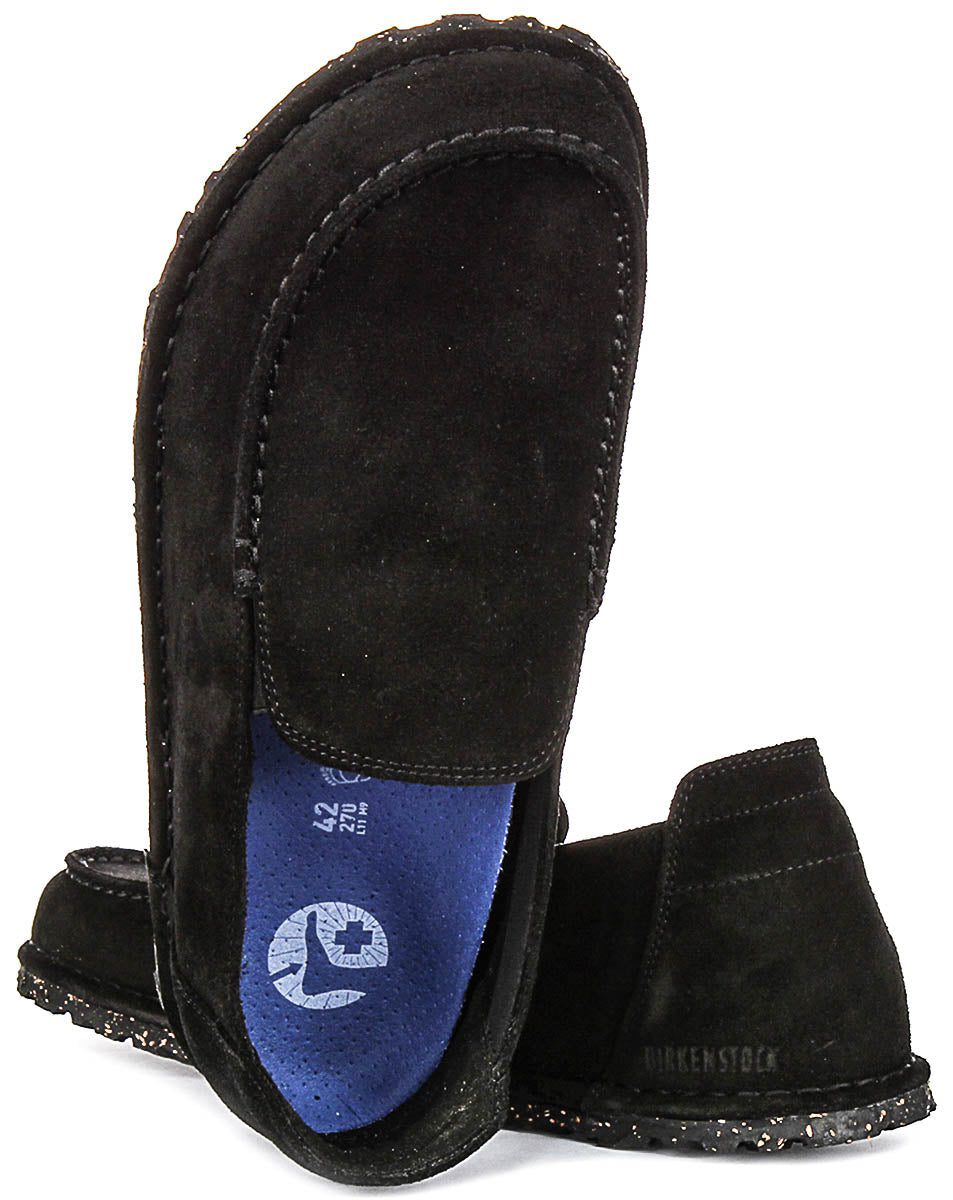 Scarpe Birkenstock Utti | Pelle scamosciata nera per uomo e donna - calzata regolare