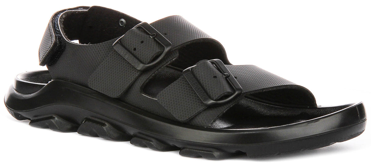 Zapatillas Birkenstock Mogami Terra | Cuero auténtico negro para hombre - Horma normal