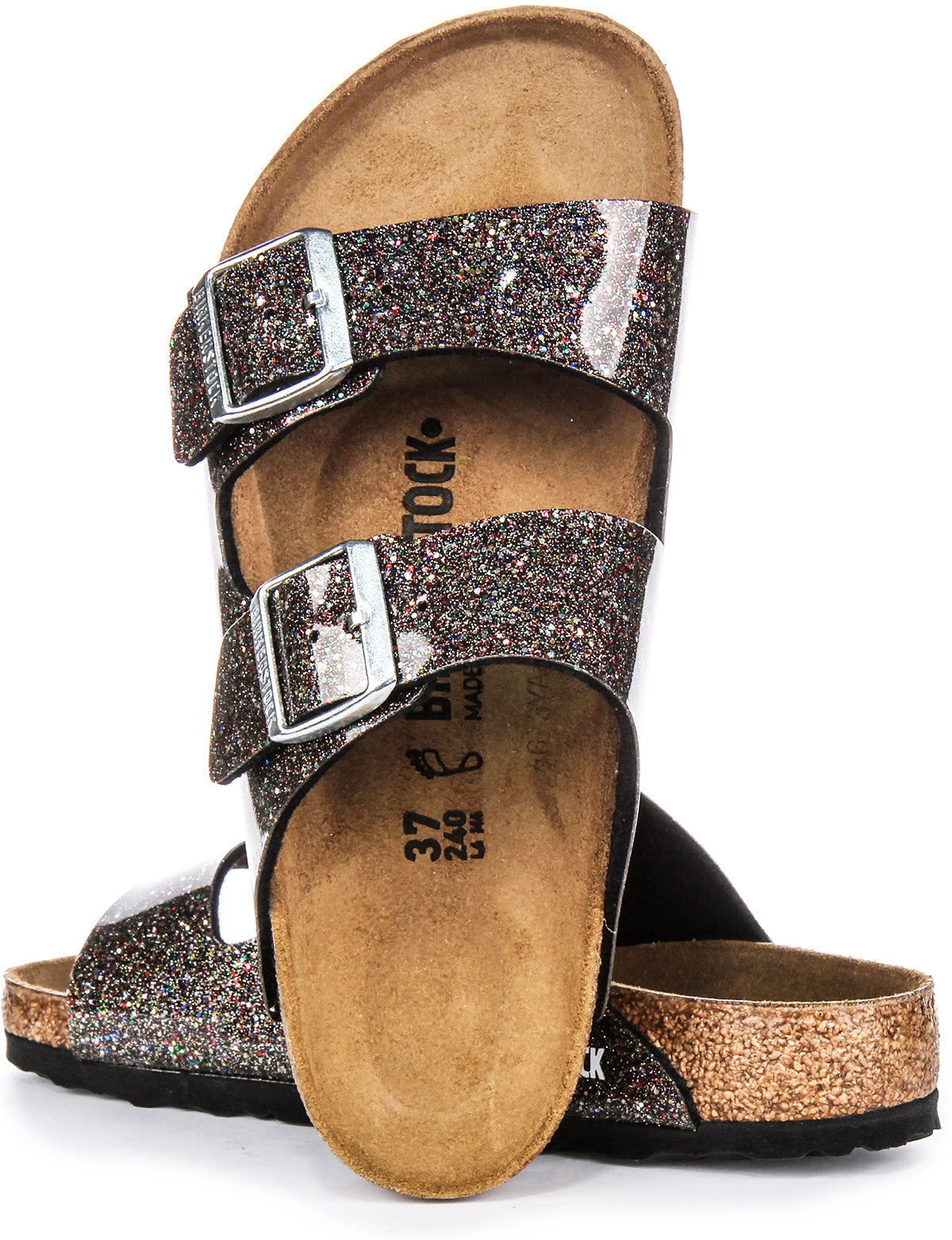 Sandales Birkenstock Arizona | Birko-Flor noir - Multicolore pour enfants
