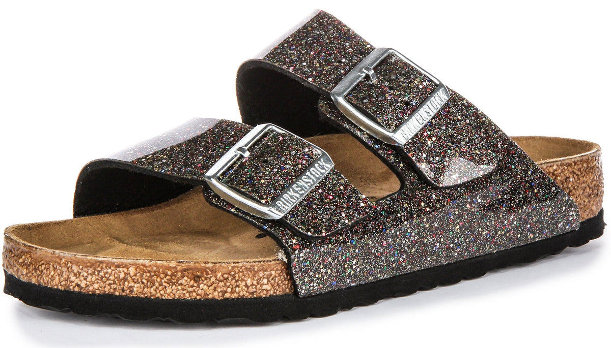 Sandales Birkenstock Arizona | Birko-Flor noir - Multicolore pour enfants