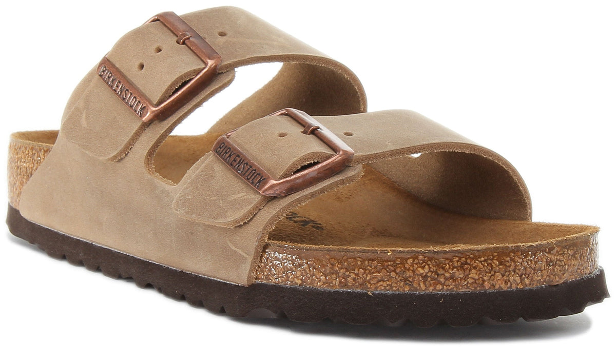 Sandales Birkenstock Arizona | Cuir nubuck marron pour femme
