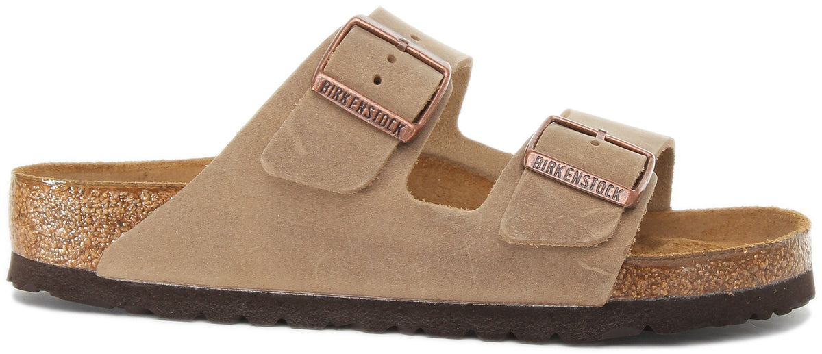 Sandales Birkenstock Arizona | Cuir nubuck marron pour femme