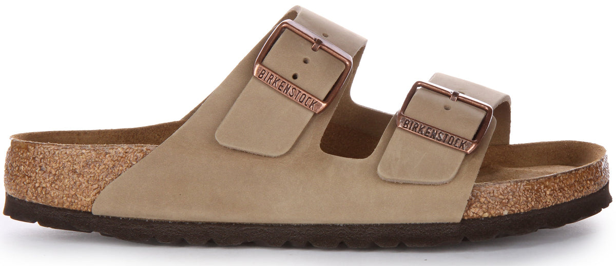 Sandalias Arizona de Birkenstock | Cuero genuino marrón para hombre y mujer