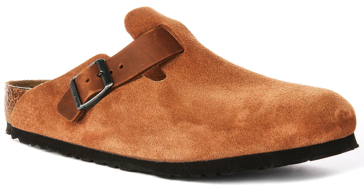 Sabots Birkenstock Boston | Birko-Flor cognac pour hommes et femmes