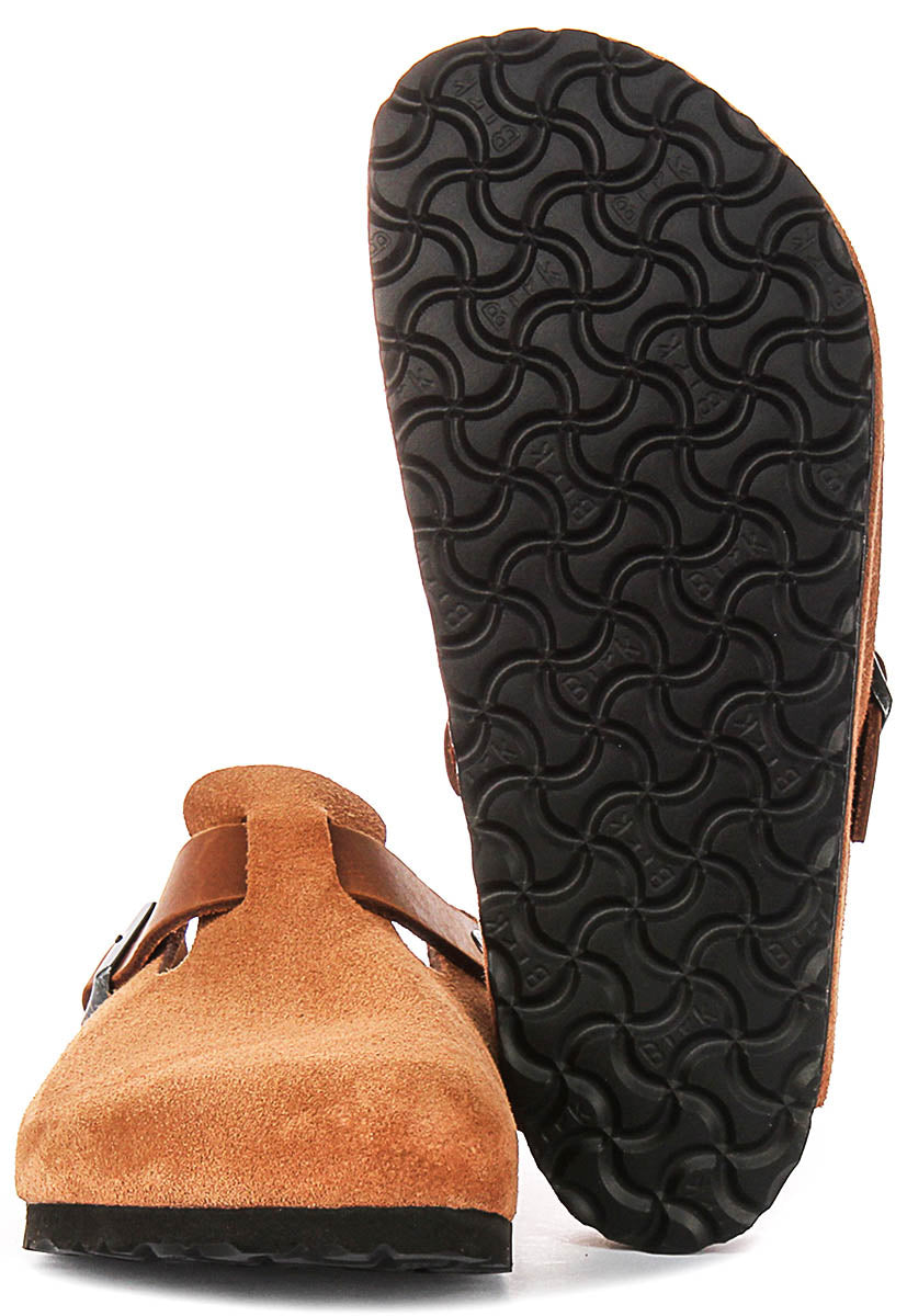 Sabots Birkenstock Boston | Birko-Flor cognac pour hommes et femmes