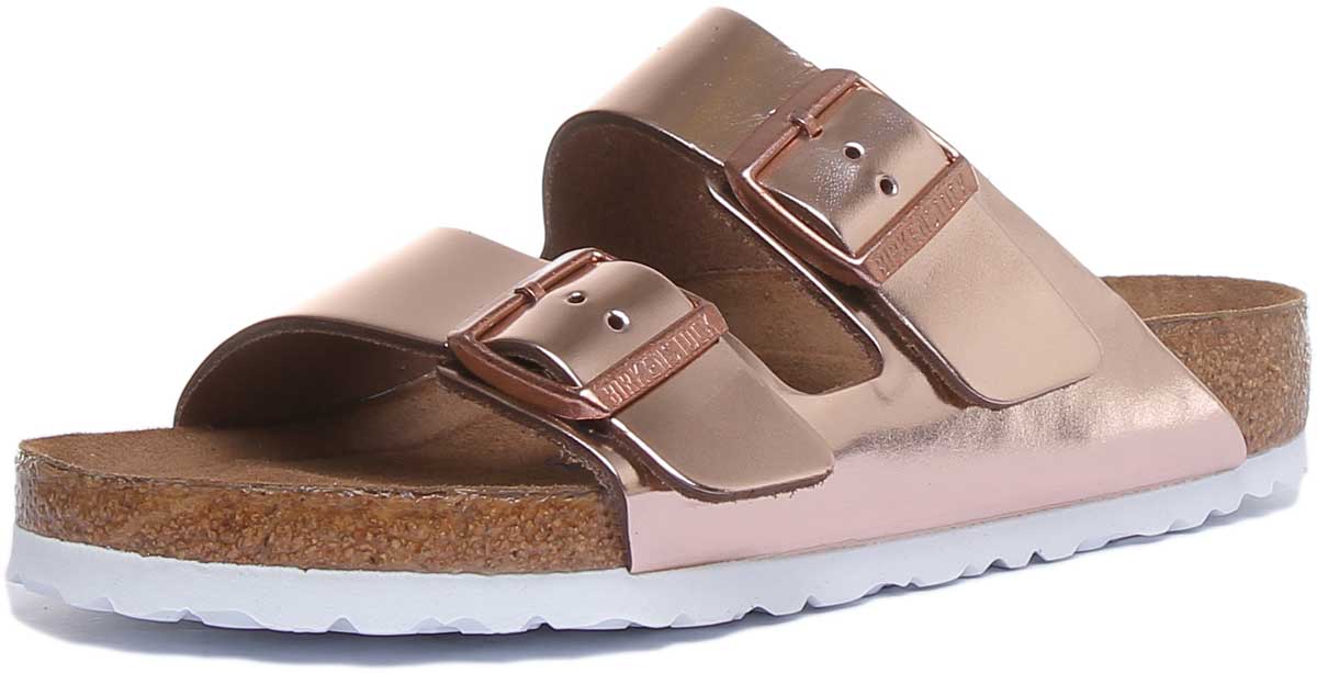 Sandali Birkenstock Arizona | Birko-Flor color rame - plantare morbido da donna