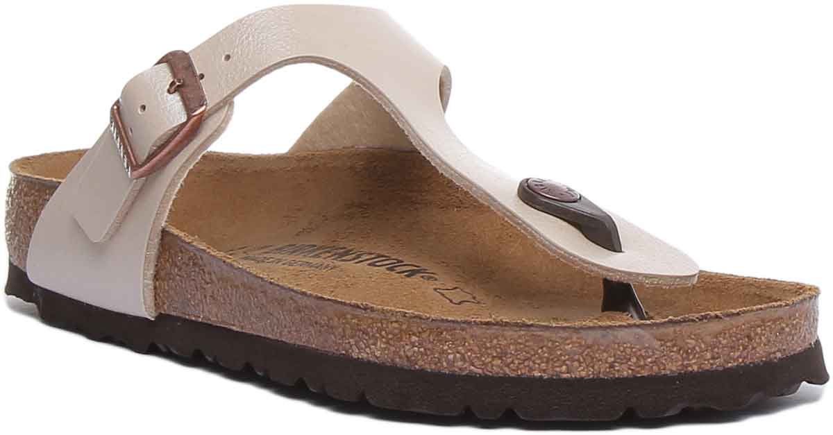 Sandalias Birkenstock Gizeh | Birko-Flor color crema para mujer