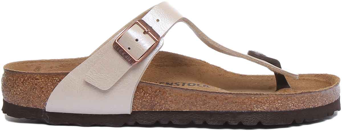 Sandalias Birkenstock Gizeh | Birko-Flor color crema para mujer
