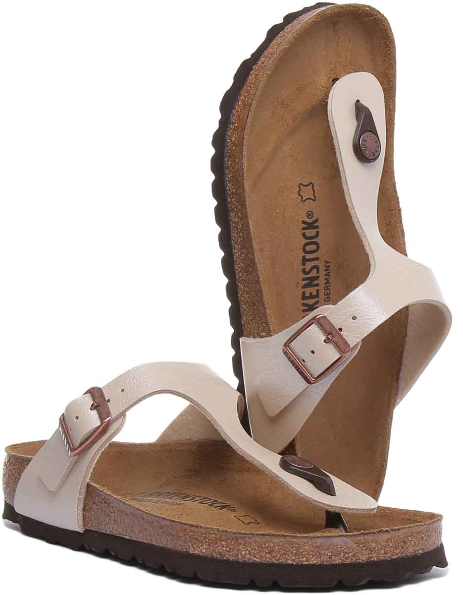 Sandalias Birkenstock Gizeh | Birko-Flor color crema para mujer