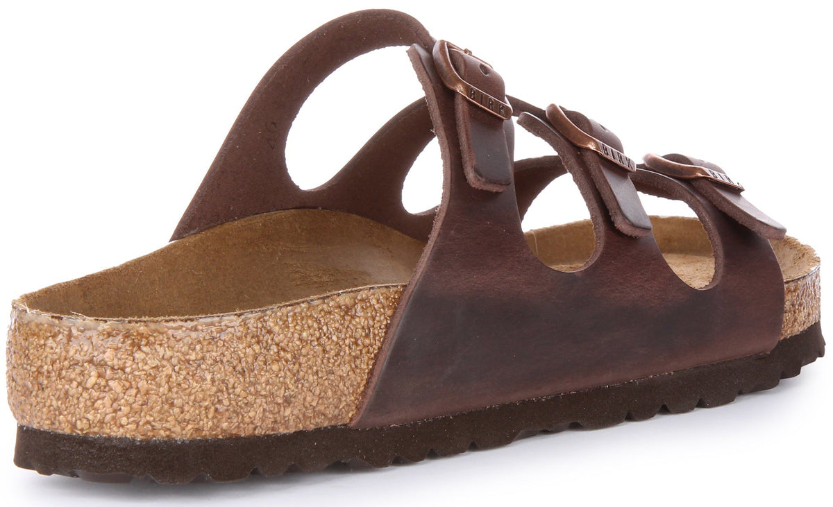 Birkenstock Florida-sandalen | donkerbruin echt leer voor dames