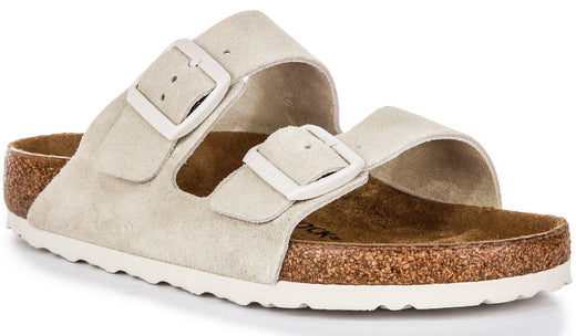 Birkenstock Arizona-sandalen | lichtgrijs Birko-Flor voor dames - normale pasvorm