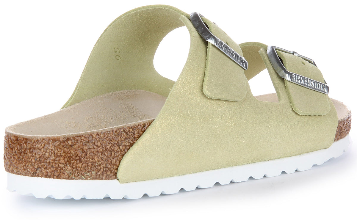 Sandalias Arizona de Birkenstock | Cuero de ante verde claro para hombre y mujer