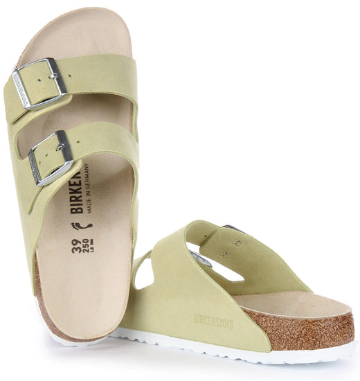 Birkenstock Arizona-sandalen | lichtgroen suède leer voor heren en dames