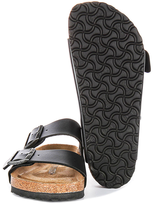 Birkenstock Arizona-sandalen | metallic zwart Birko-Flor - metallic afwerking voor dames - normale pasvorm