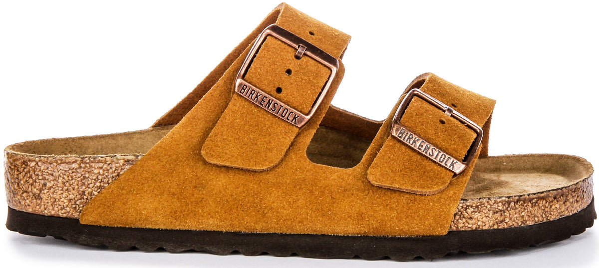 Sandales Birkenstock Arizona | Cuir suédé vison pour femmes