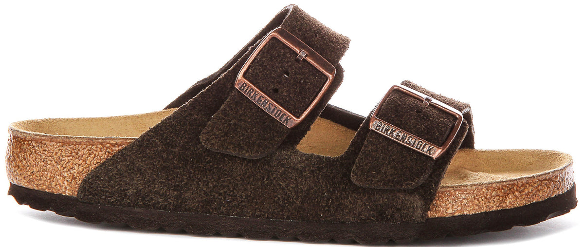 Birkenstock Arizona-sandaler | mokkafärgat mockaläder för män och kvinnor - normal passform