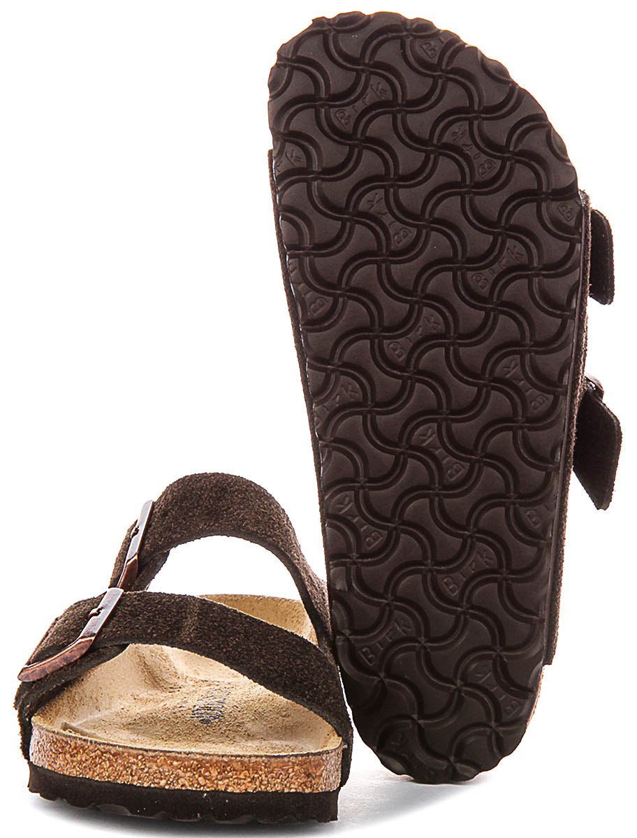 Birkenstock Arizona-sandaler | mokkafärgat mockaläder för män och kvinnor - normal passform