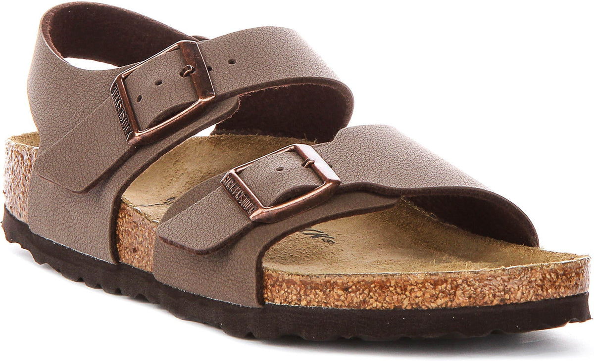 Birkenstock New York-schoenen | mocca Birko-Flor voor kinderen - smalle pasvorm