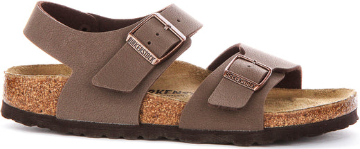 Birkenstock New York-schoenen | mocca Birko-Flor voor kinderen - smalle pasvorm