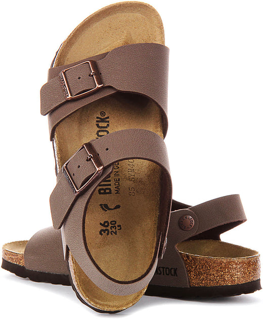 Birkenstock New York-schoenen | mocca Birko-Flor voor kinderen - smalle pasvorm