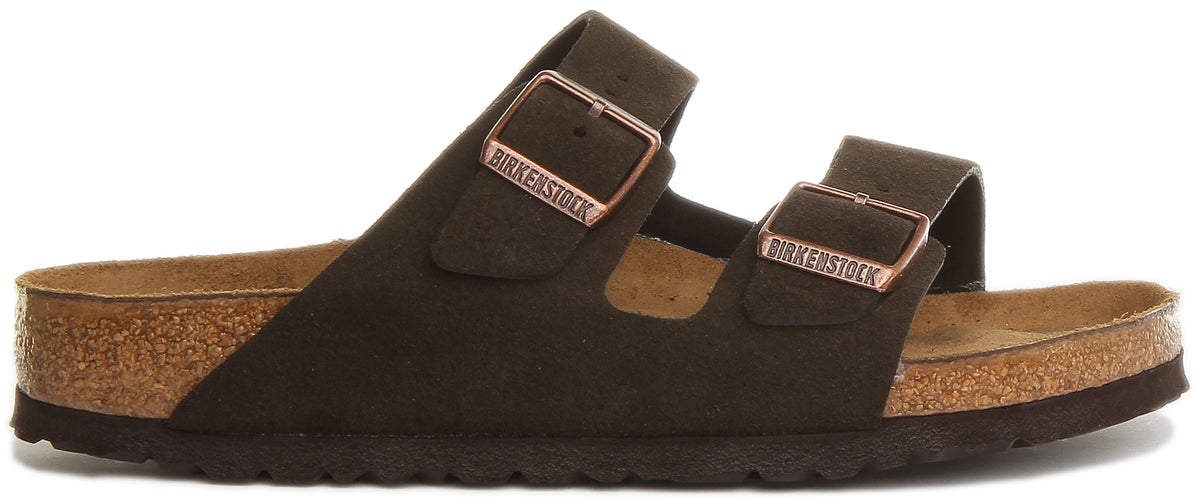 Sandalias Arizona de Birkenstock | Cuero genuino marrón para mujer