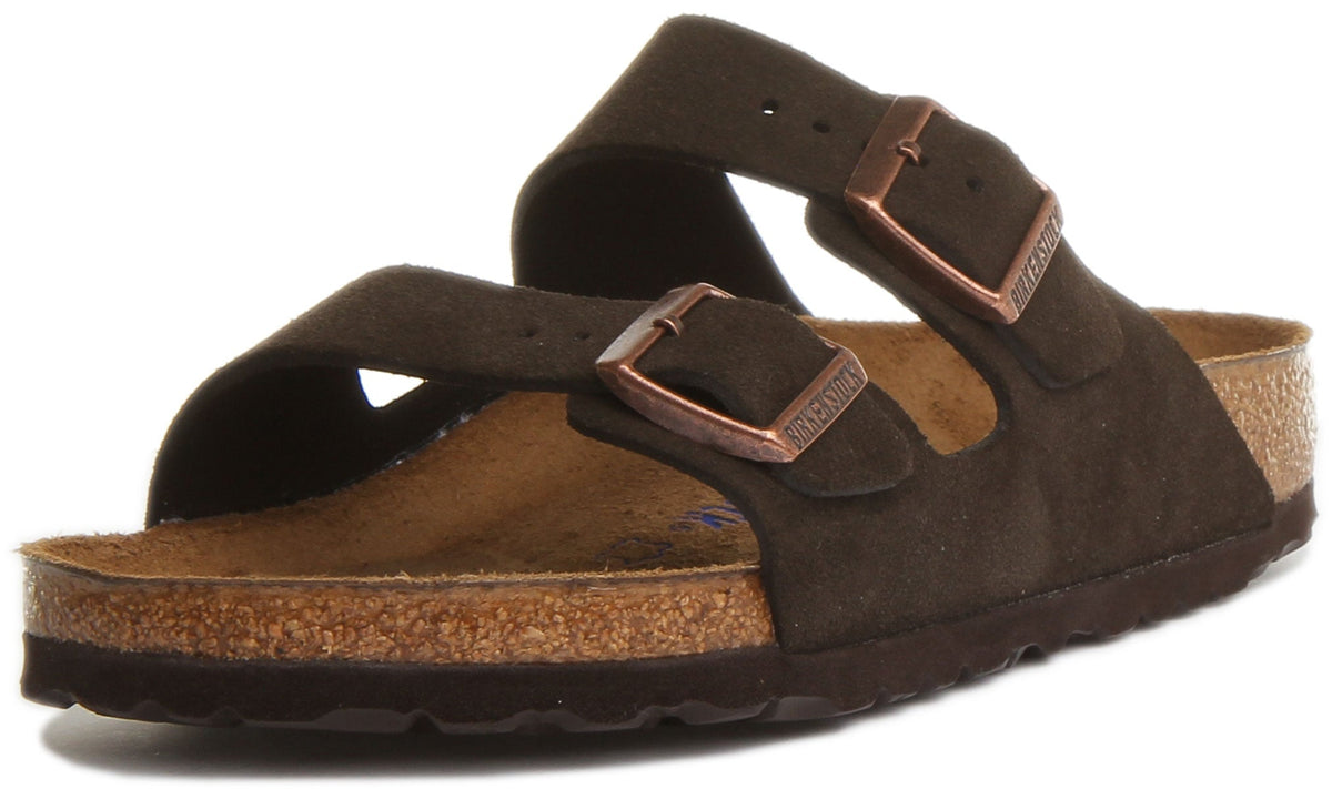Sandalias Arizona de Birkenstock | Cuero genuino marrón para mujer