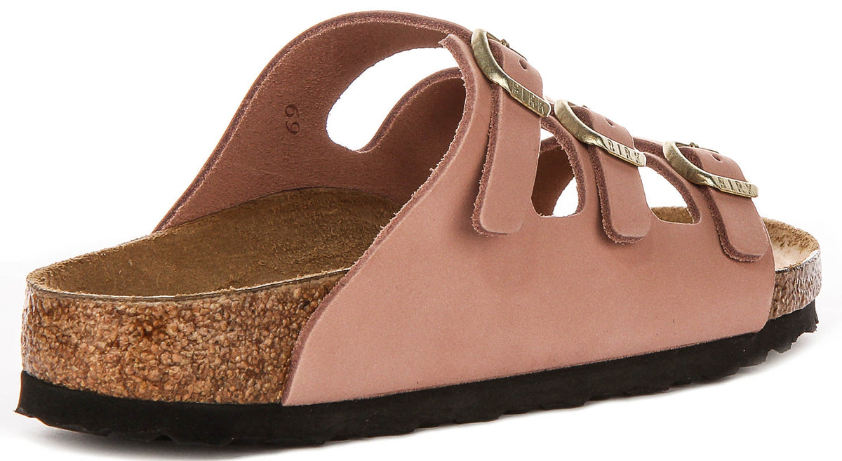 Sandalias Birkenstock Florida | Material exterior exclusivo de Birkenstock rosa para mujer - Ajuste estrecho