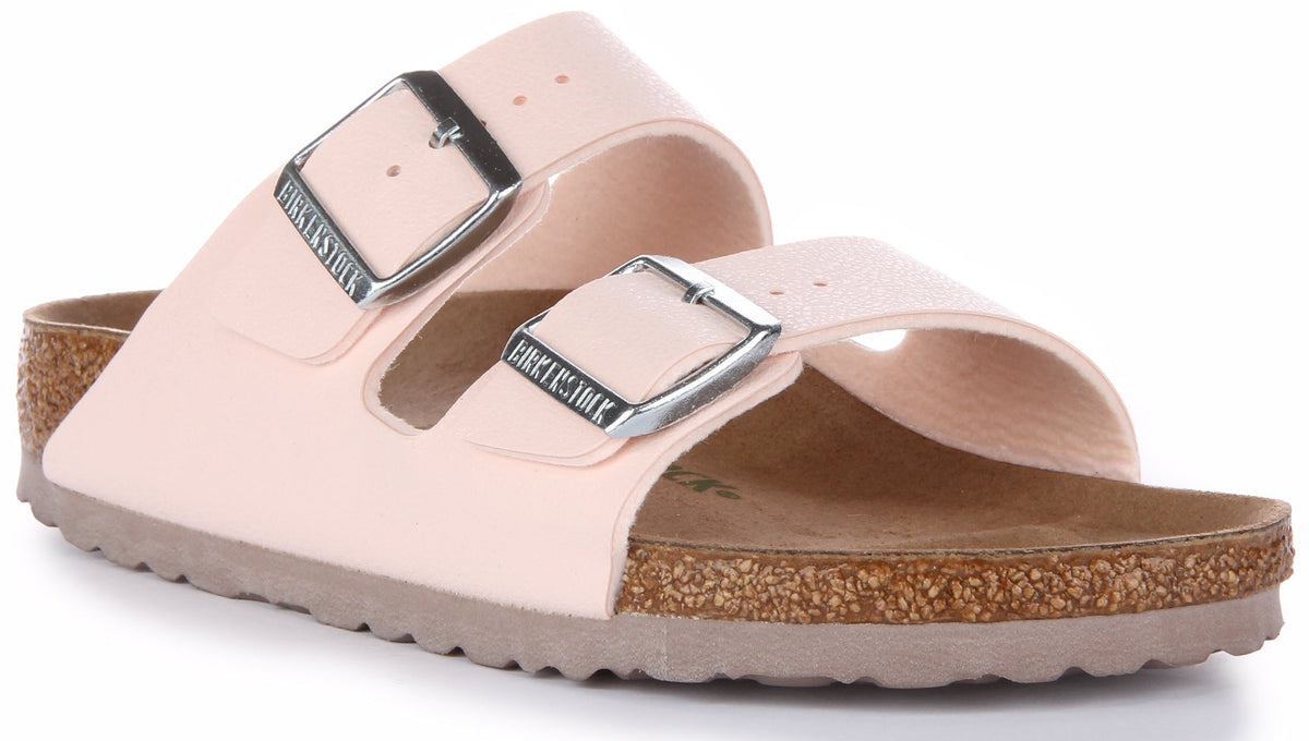 Sandalias Arizona de Birkenstock | Birkibuc rosa - Apto para veganos para mujer