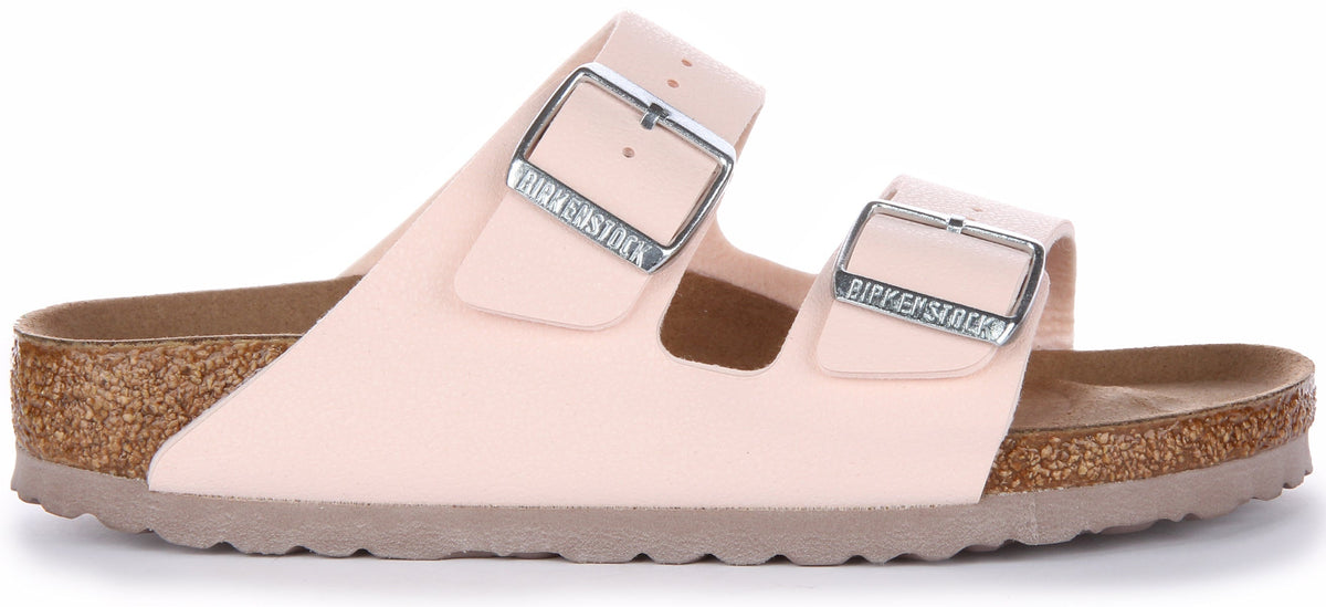 Sandalias Arizona de Birkenstock | Birkibuc rosa - Apto para veganos para mujer