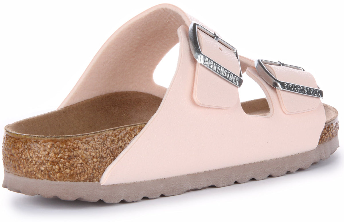 Sandalias Arizona de Birkenstock | Birkibuc rosa - Apto para veganos para mujer