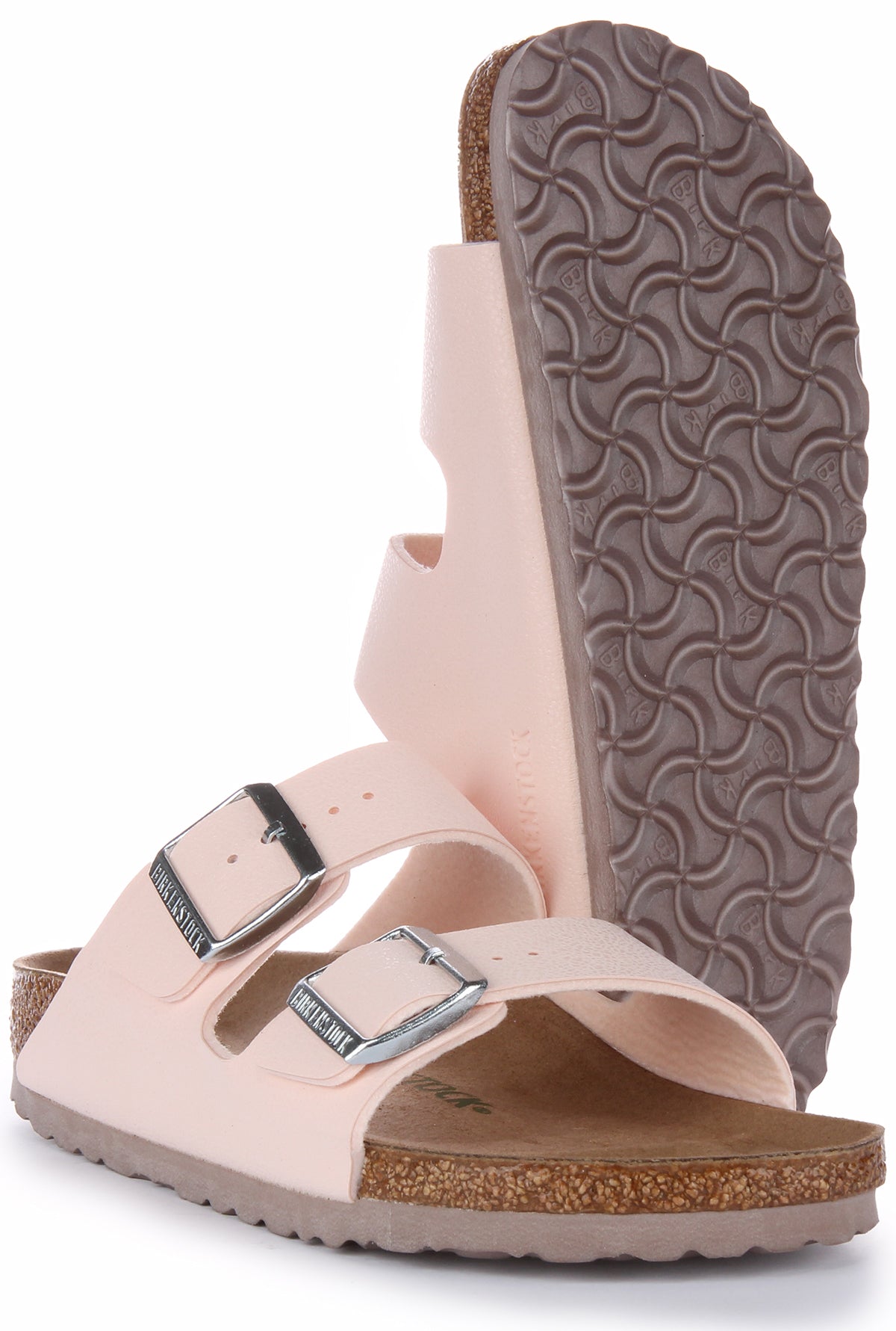 Sandalias Arizona de Birkenstock | Birkibuc rosa - Apto para veganos para mujer