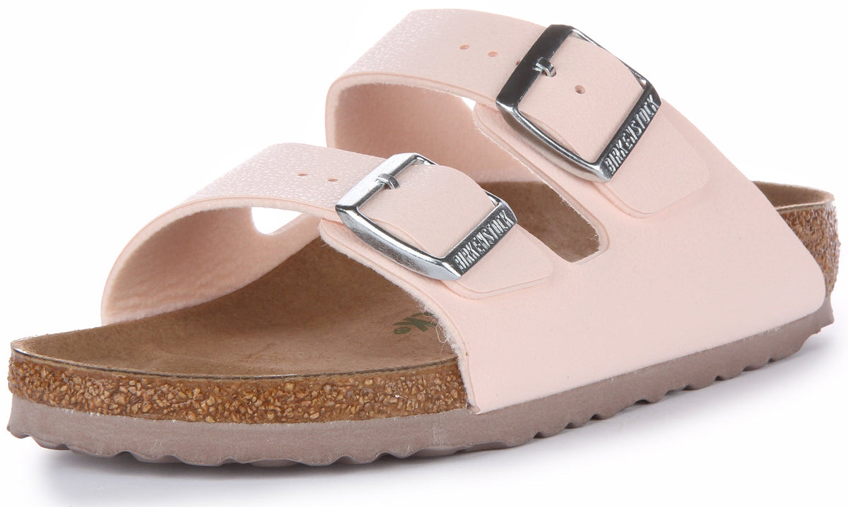 Sandalias Arizona de Birkenstock | Birkibuc rosa - Apto para veganos para mujer
