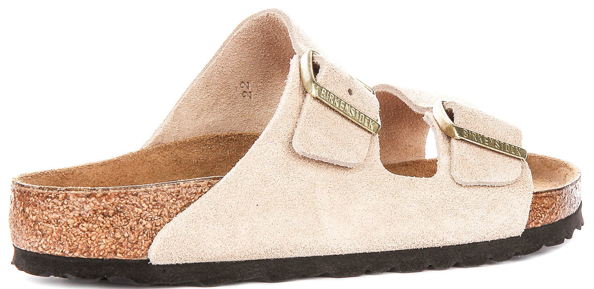 Sandalias Birkenstock Arizona | Birko-Flor color arena para mujer - Horma normal