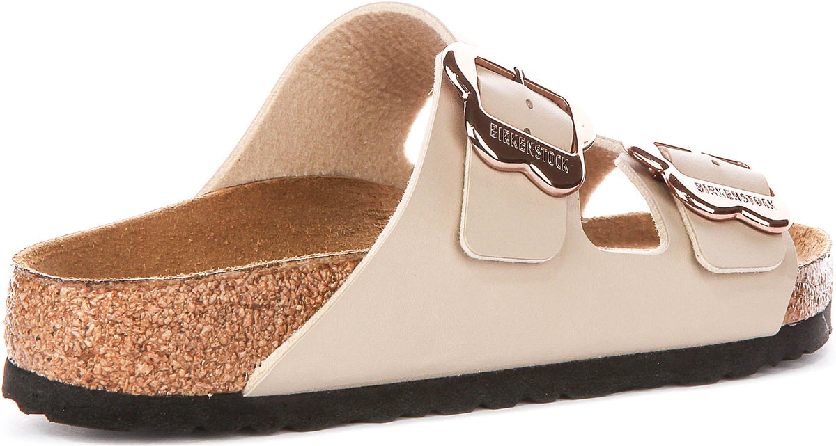 Birkenstock Arizona-sandaler | sandfärgad Birko-Flor - blommönster för barn - normal passform