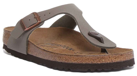 Sandales Birkenstock Gizeh | Couleur pierre en Birko-Flor pour femme