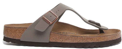 Sandales Birkenstock Gizeh | Couleur pierre en Birko-Flor pour femme
