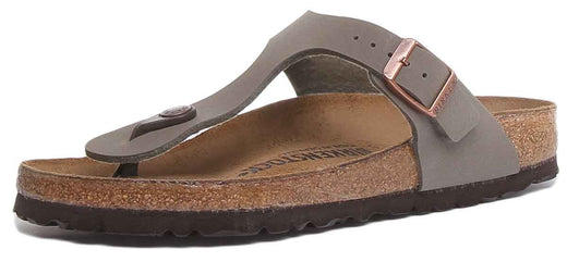 Sandales Birkenstock Gizeh | Couleur pierre en Birko-Flor pour femme