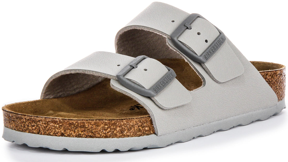 Sandales Birkenstock Arizona | Couleur pierre en Birko-Flor pour femme