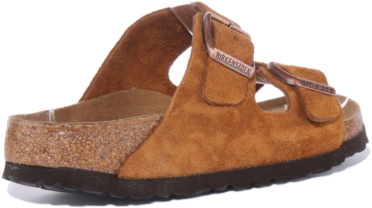 Sandalias Arizona de Birkenstock | Cuero de ante marrón para mujer