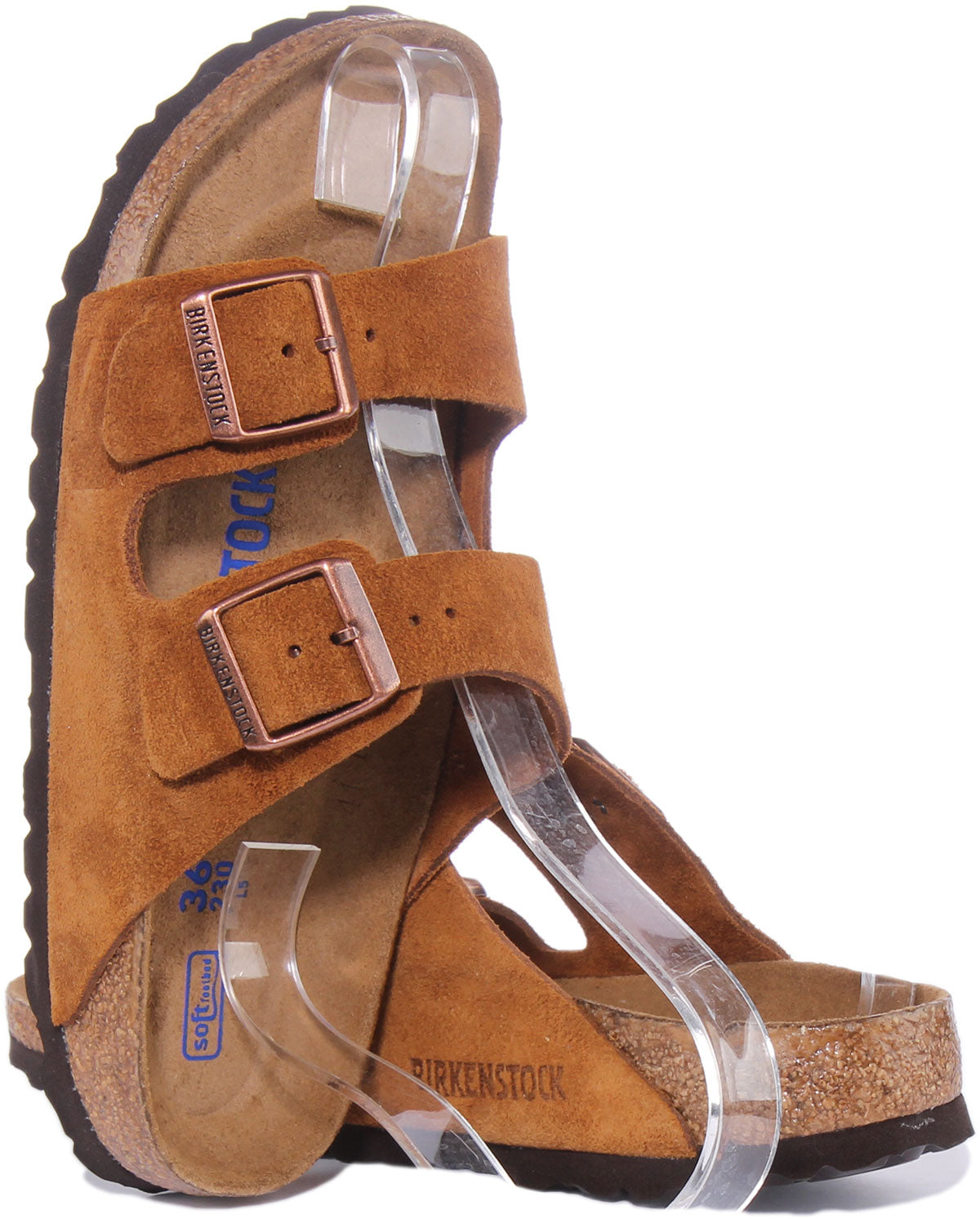 Sandalias Arizona de Birkenstock | Cuero de ante marrón para mujer
