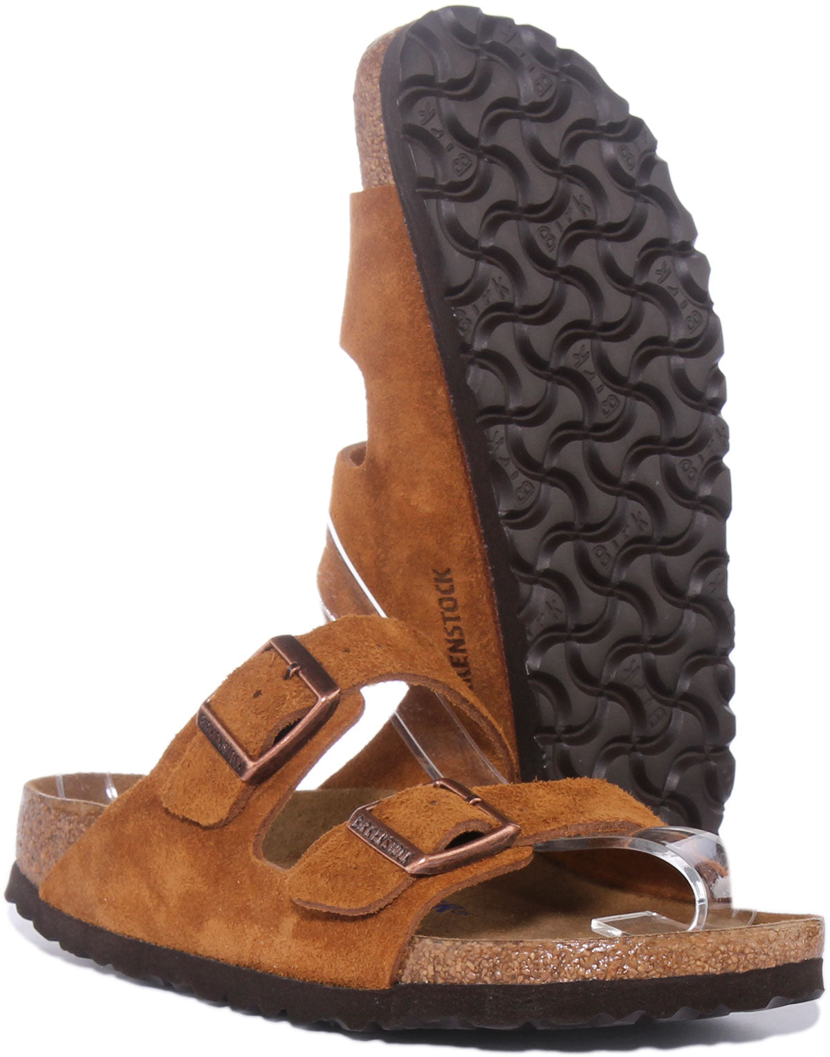 Sandalias Arizona de Birkenstock | Cuero de ante marrón para mujer