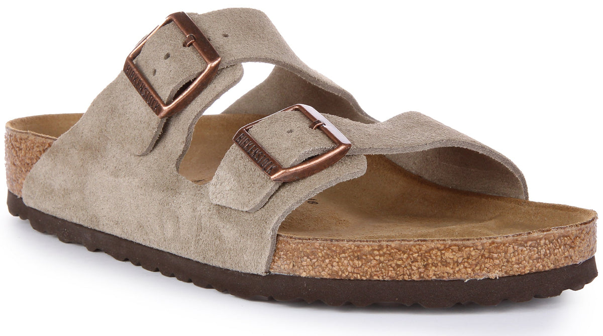 Sandalias Arizona de Birkenstock | Cuero de ante topo para hombre y mujer