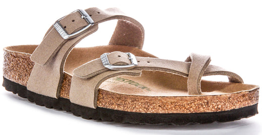Sandales Birkenstock Mayari | Birko-Flor taupe - Adaptées aux végans pour hommes et femmes